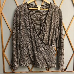 J. Jill Stretch Crossover Blouse